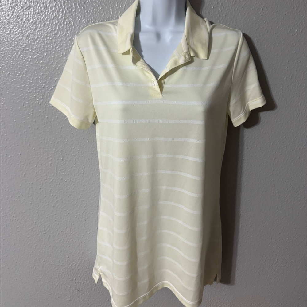 Nike Women's Yellow Striped Button Down Shirt | Size: XS